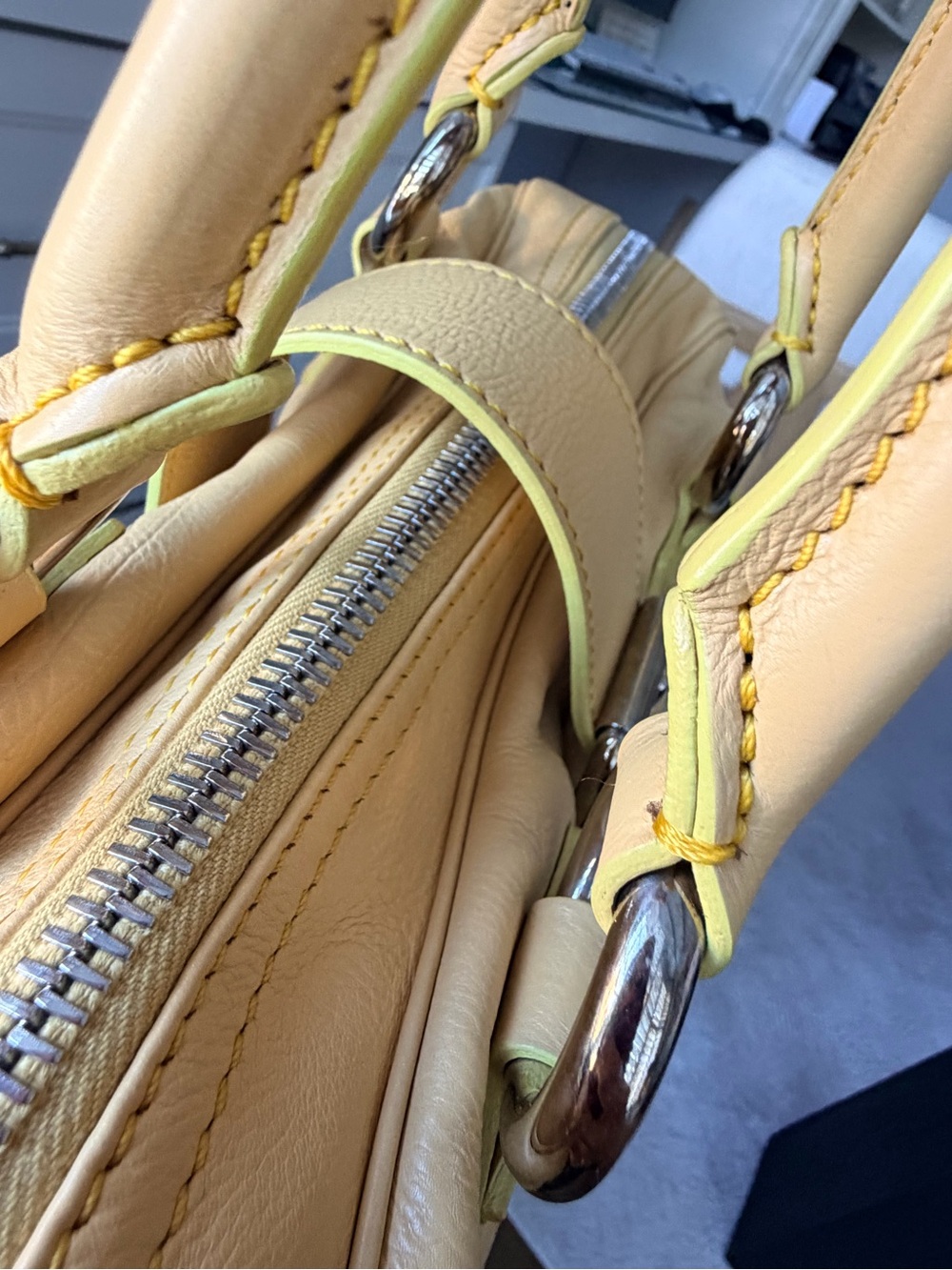 Y2K Vintage 2000’S MARC JACOBS Venetia Light Yellow Leather Purse Bag Made Italy - Picture 16 of 16